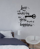 Love is the Key Vinyl Lettering Decals Wall Sticker Art Home Decor Quote-Black