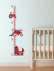 Farm Tractor Growth Chart Vinyl Sticker Decals Boy Bedroom Wall Art Decor-Red