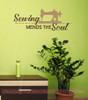 Sewing Mends the Soul Vinyl Lettering Wall Decals Home Decor Quote
Chocolate Brown/Tan