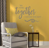 We Were Together Vinyl Decals Bedroom Wall Letters Stickers for Home Decor-Castle Gray