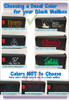 Custom Mailbox Decals Vinyl Stickers with Birds 2 color, Basic or Jumbo, Choosing Decal Colors on Black