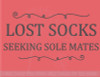 Lost Socks Seeking Sole Mates Vinyl Lettering Wall Art Decor Laundry Sticker Quote