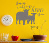 Home Is Where Herd Is Sheep Wall Decals Vinyl Sticker Farm Decor Quote Stencils-Castle Gray