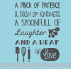 Pinch of Patience Heap of Love Kitchen Wall Decor Vinyl Lettering Art Family Wall Decals