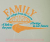 Family Bridge To Our Future Wall Decor Saying Vinyl Decals Family Wall Stickers-Rust Orange, Teal