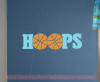 HOOPS Basketball Vinyl Lettering Wall Sticker Art Teen Sports Decals Bedroom Decor-Geyser Blue, Rust Orange