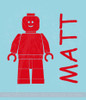 Building Block Guy with Name Tumbler Vinyl Decals Personalized RTIC or Yeti Stickers