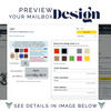 See the instructions in the description below for details on previewing your mailbox design text using our Amazon site.