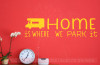 Home Is Where We Park It Wall Decals Vinyl Letters Stickers RV Camper Home Decor Quote-Yellow