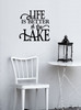 OPTION 1 Life Is Better At The Lake or River Summer Vinyl Letters Decals Wall Stickers Camper Decor Quote-Black