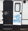 OPTION 2 Life Is Better At The River Summer Vinyl Letters Decals Wall Stickers Camper Decor Quote Traffic Blue
