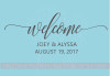Welcome Personalized Wedding Vinyl Lettering Stickers Wall Decals for Home Decor Gift