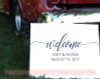 Welcome Personalized Wedding Vinyl Lettering Stickers Wall Decals for Home Decor Gift-Deep Blue