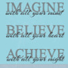 Imagine Believe Achieve Inspirational Vinyl Lettering Decals Wall Sticker Art School Decor Quote