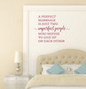 Perfect Marriage Is Two Imperfect People Wall Decals Vinyl Lettering Art Master Bedroom Sticker Quote-Berry
