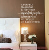 Perfect Marriage Is Two Imperfect People Wall Decals Vinyl ...