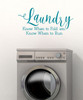 Laundry, Fold or Run Wall Stickers Decals Vinyl Lettering Art Home Decor Quote-Teal