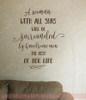 Woman With All Sons, Handsome Men Wall Stickers Vinyl Lettering Decals Mother Quote-Chocolate