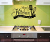 Mom's Kitchen Open 24 Hours Vinyl Family Wall Sticker Decals Kitchen Art-Black