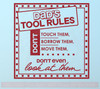 Dad's Tools, Don't Even Look Vinyl Letters Wall Art Decals Stickers Father's Day — Red and white wall decor with humorous