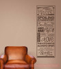 Grandma & Grandpa's House Rules Wall Decals Vinyl Letters Stickers Grandparent Gift-Chocolate Brown