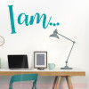 I Am Vinyl Letters Wall Decal Sticker Inspirational Quotes-Teal