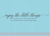 Enjoy Little Things, One Day Realize Big Things Family Wall Decals Vinyl Letters Stickers Inspirational Quote