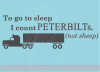 Count Peterbilts, Not Sheep Boys Wall Sticker Decals Truck Art Kids Bedroom Quotes