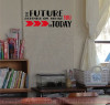 Motivational Wall Stickers Future Depends on You Art Decals Vinyl Lettering-Black,Cherry Red