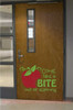 Take A Bite out of Learning with Apple Wall Vinyl Decals Sticker Classroom Art Quote, 2-Color-Red, Lime Green