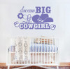 Dream Big Lil Cowgirl Flowers Hat Western Vinyl Decals Wall Art DÃ©cor Purple Large