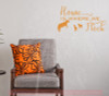 Home is Where We Flock Sheep Wall Sticker Vinyl Lettering Art Quotes-Rust Orange