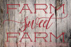 Farm Sweet Farm Vinyl Stickers Wall Decals Farmhouse Quotes-Red