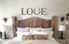 Love with Deer Antlers Wall Decals Vinyl Letters Farmhouse Rustic Hunting Wedding-Castle Gray