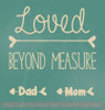 Loved Beyond Measure Growth Chart Add on Vinyl Decals Wall Stickers-Beige