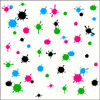 Splatter and Splotches Wall Art Vinyl Stickers Easy Room Decor, 13pc 4 different colors