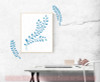 Laurel Leaf Branch Wall Decals Flower Vinyl Art Stickers for Modern Decor-Bayou Blue