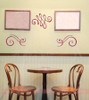 Swirls Wall Art Stickers Vinyl Decals Living Room Home Wall Decor 3pc-Berry