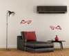 Swirl Decals Vinyl Art Wall Stickers Living Room Home Wall Décor 2pc-Red