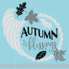 Autumn Blessings Fall Home Decor Vinyl Decals Wall Art Stickers