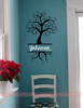 Curly Tree with Cursive Name Est Date Personalized Vinyl Wall Decals-Black, White