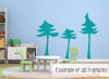 Pine Tree Wall Stickers Bedroom Art Vinyl Decals Large Wall Stickers-Teal