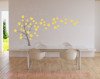 Tree Blowing with Flowers Large Tree Wall Decals Vinyl Art for the Home-Tumbleweed, Buttercream
