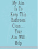 Aim Will Help Bathroom Wall Stickers Vinyl Lettering Decals Bath Decor