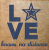 Love Knows No Distance Army Wall Art Quote Vinyl Letters for Home Decor-Deep Blue
