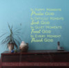 Every Moment Thank God Vinyl Letters Religious Wall Quotes Stickers-Key Lime