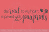 Road to Heart Paved with Pawprints Vinyl Letters Pet Wall Stickers