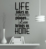 Love Brings Us Home Family Wall Decals Vinyl Lettering Art Wall Decor Quotes-Matte Black