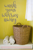 Wash Your Worries Away Wall Stickers Laundry Room Vinyl Decals Bath Quote-Castle Gray