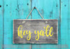 Hey Ya'll Vinyl Letters Decals Wall Sticker Entry Home Farmhouse Decor-Yellow